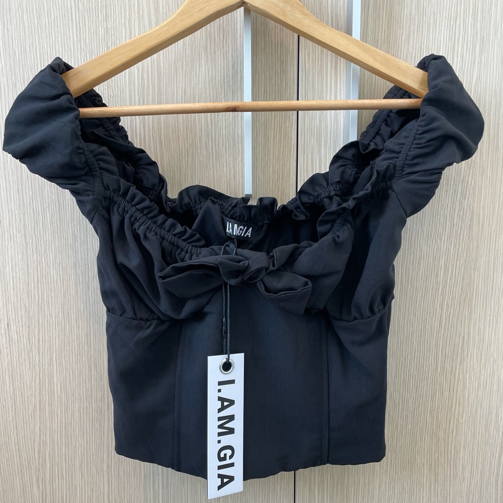 I.AM.GIA Naomi Top in Black NWT
